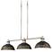 Kinsley Linear Pendant in Aged Galvan Steel w/ Antique Black Iron Shade