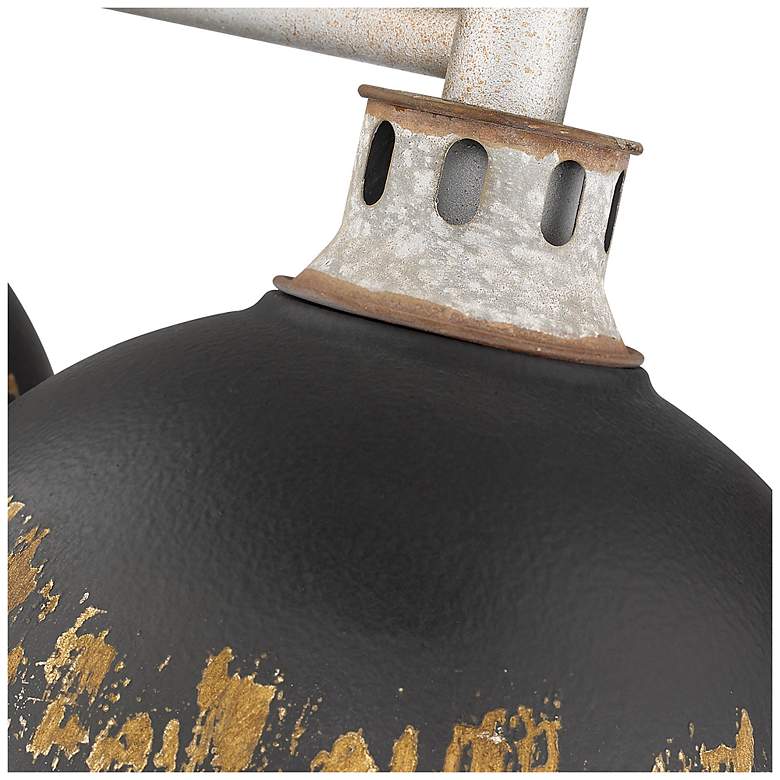 Image 2 Kinsley Linear Pendant in Aged Galvan Steel w/ Antique Black Iron Shade more views