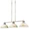 Kinsley Linear Pendant in Aged Galvanized Steel with Antique Ivory Shade