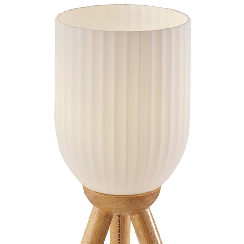 Image 2 Kinsley Natural Wood Tripod Accent Table Lamp more views