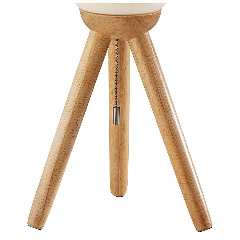 Image 3 Kinsley Natural Wood Tripod Accent Table Lamp more views