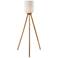 Kinsley Natural Wood Tripod Floor Lamp