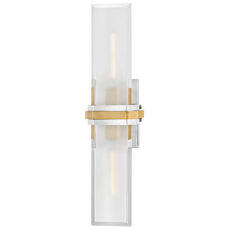 Image 6 Kipton 22"H Polished Nickel with Brass 2-Light Wall Sconce more views