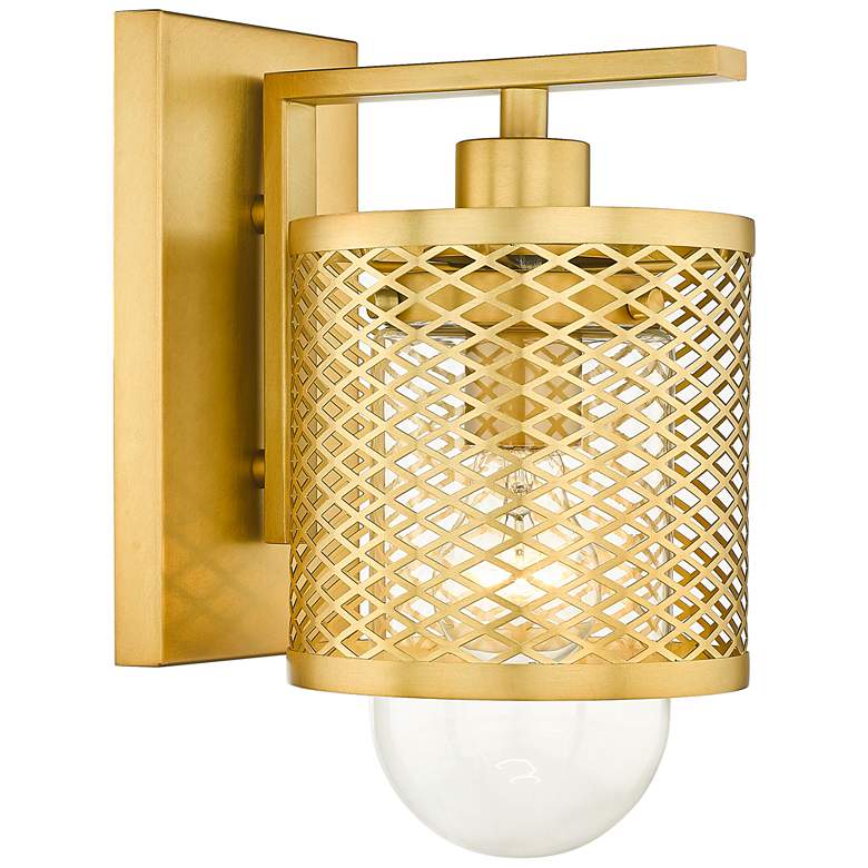 Image 1 Kipton by Z-Lite Rubbed Brass 1 Light Wall Sconce