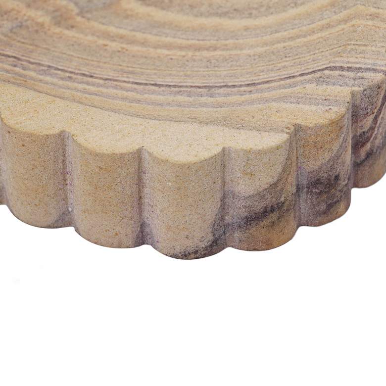 Image 2 Kira 10" Wide Sandstone Stone Oval Decorative Tray more views