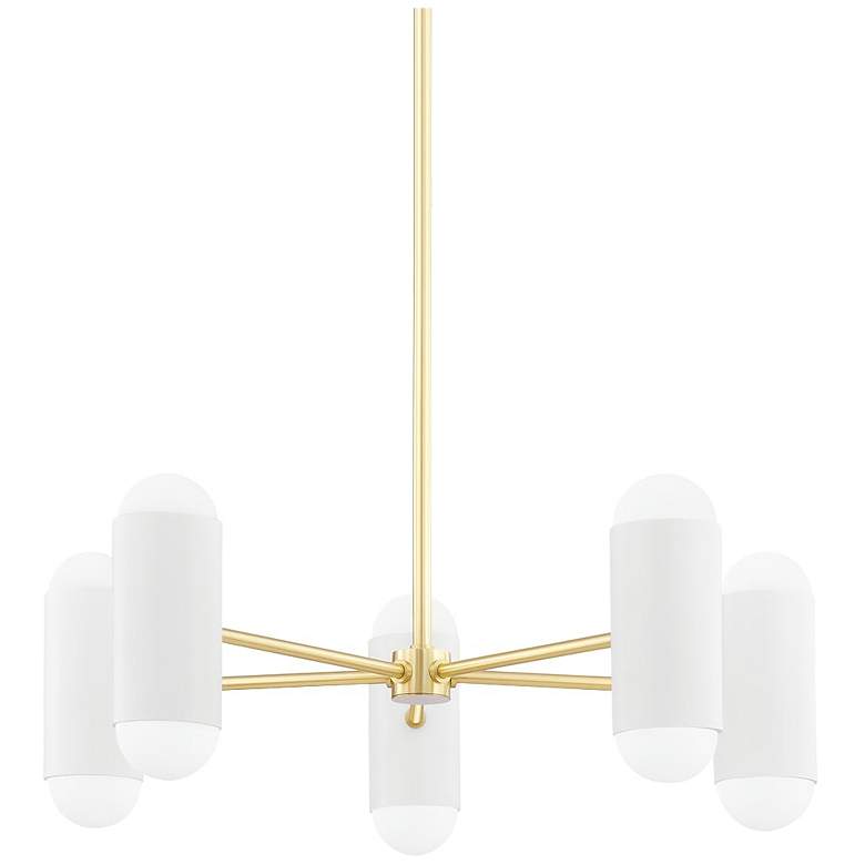 Image 1 Kira 10 Light Chandelier Brass