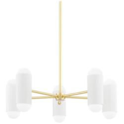 Kira 10 Light Chandelier Brass