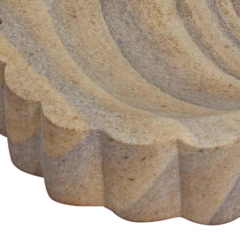 Image 2 Kira 12 1/2" Wide Sandstone Stone Oval Decorative Tray more views