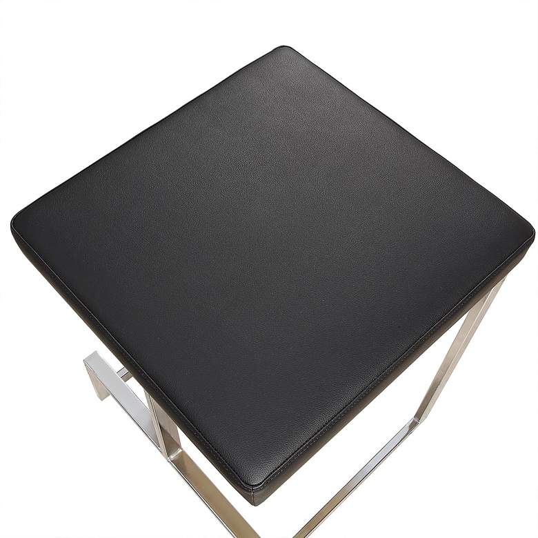 Image 4 Kira 24 inch Black Leatherette Counter Stool more views