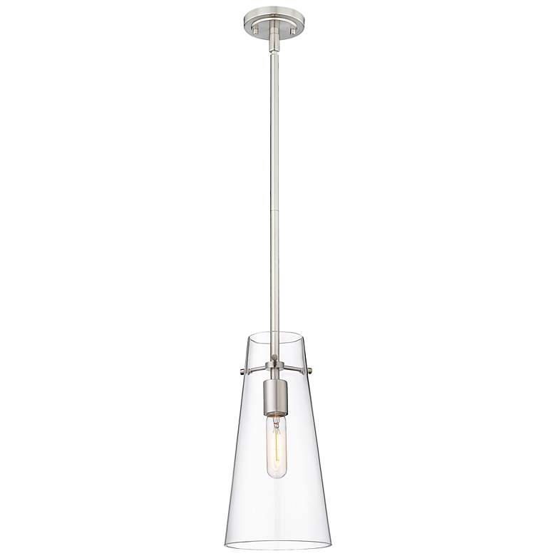 Image 4 Kira 6 1/2" Wide Brushed Nickel Mini Pendant w/ Clear Glass more views