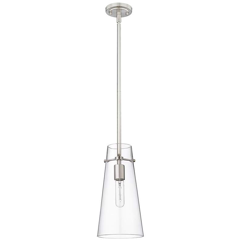 Image 6 Kira 6 1/2" Wide Brushed Nickel Mini Pendant w/ Clear Glass more views
