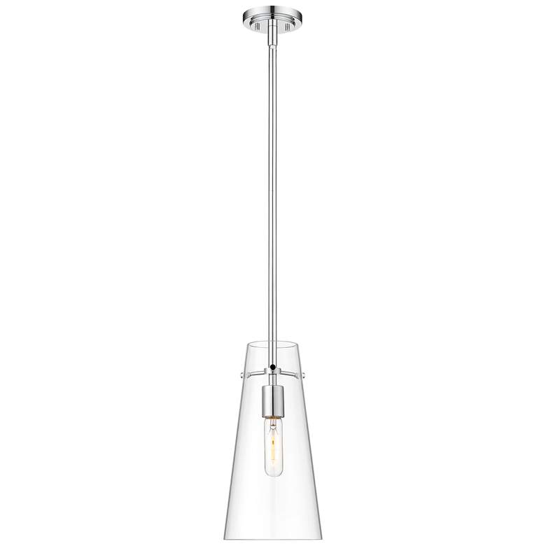 Image 1 Kira 6 1/2" Wide Chrome Clear Glass Mini Pendant