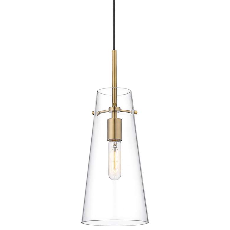 Image 2 Kira 6 1/2" Wide Modern Gold Mini Pendant w/ Clear Glass