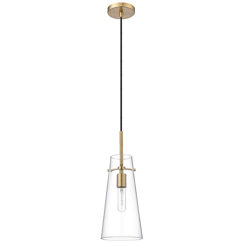 Image 5 Kira 6 1/2" Wide Modern Gold Mini Pendant w/ Clear Glass more views