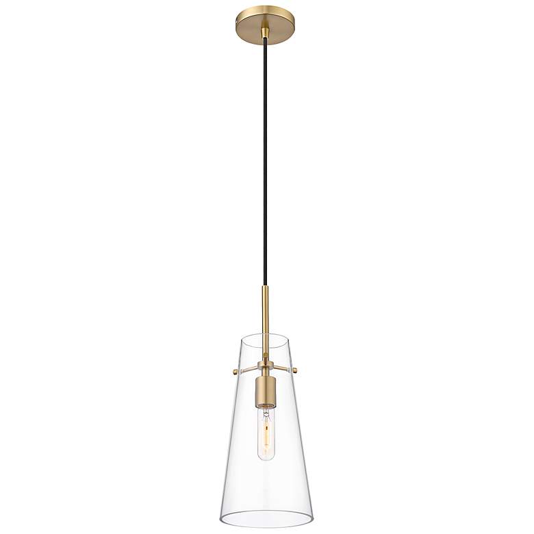 Image 5 Kira 6 1/2" Wide Modern Gold Mini Pendant w/ Clear Glass more views