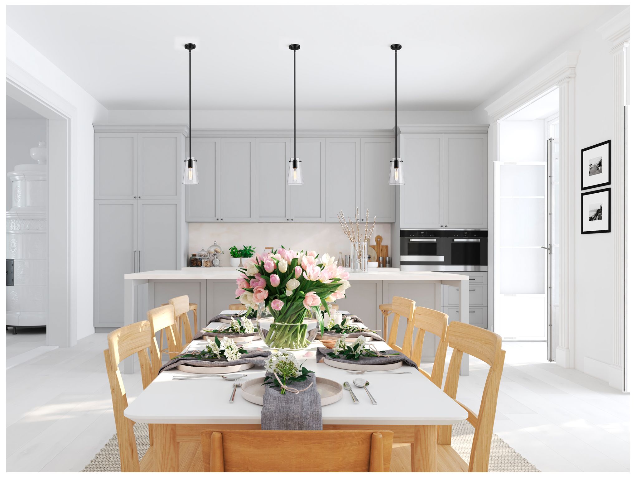 Image 3 Kira by Z-Lite Matte Black 1 Light Pendant more views