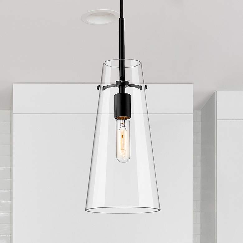 Image 1 Kira by Z-Lite Matte Black 1 Light Pendant