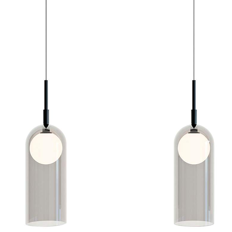 Image 4 Kiran 36" Wide LED Black Multi-Light Pendant more views