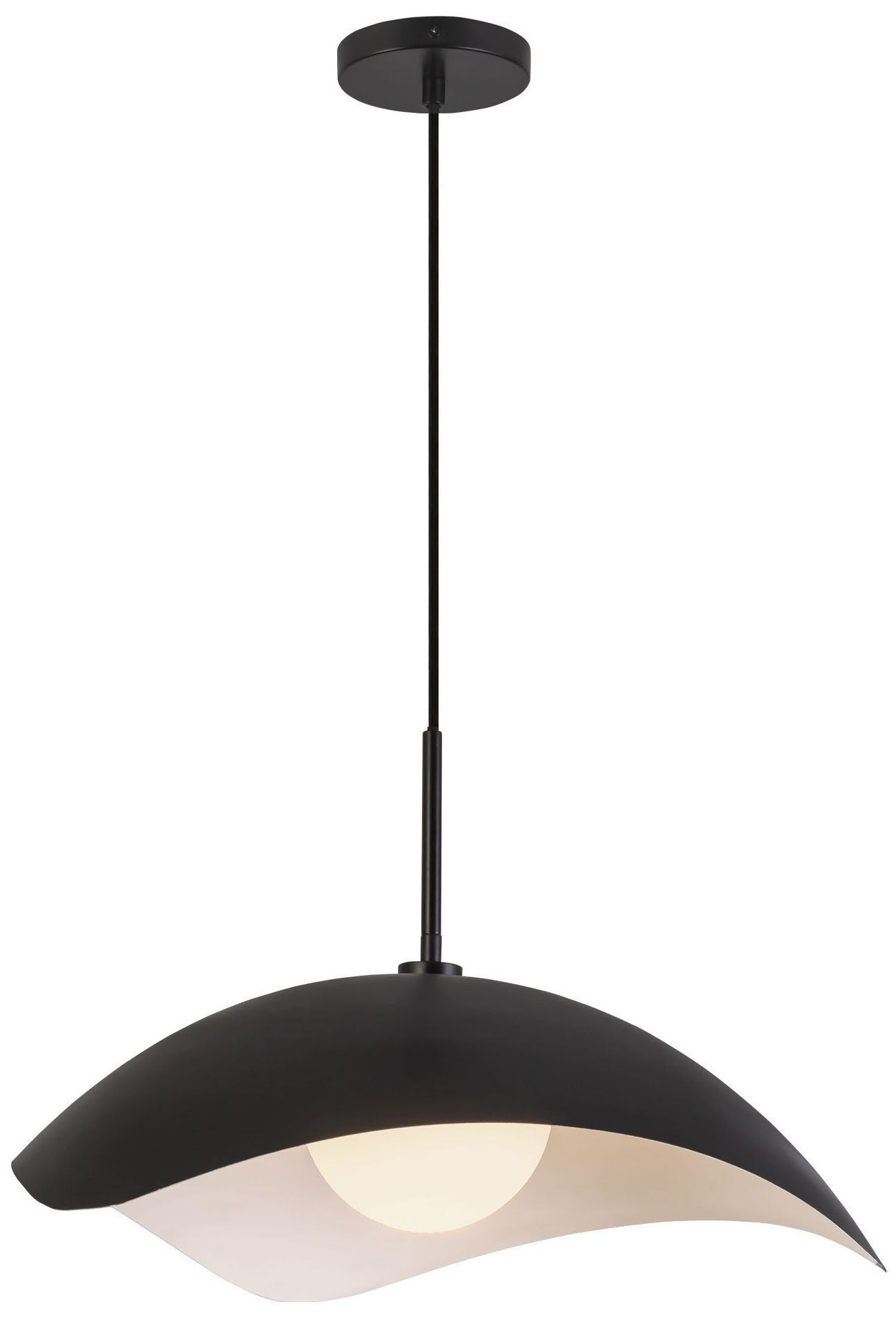 Image 2 Kirby 22-in Black Pendant