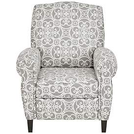 Image5 of Kirby Gray Manual Push Back Recliner Chair more views