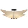 Kirigami 22.5" Wide Oil Rubbed Bronze Semi-Flush With Spun Frost Shade