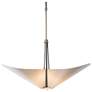 Kirigami 28.5" Wide 3.Light Dark Smoke Pendant With Spun Frost Shade