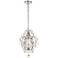 Kirin 11 1/4" Wide Chrome with Clear Crystal Mini Pendant