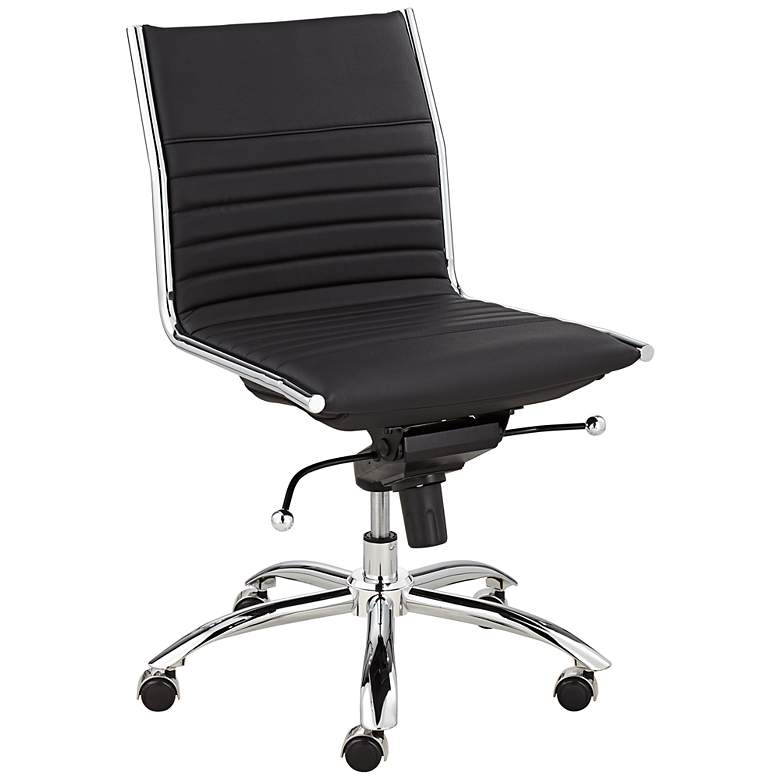 Image 1 Kirk Low Back Armless Black Office Chair