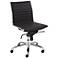 Kirk Low Back Armless Black Office Chair