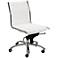 Kirk Low Back Armless White Office Chair