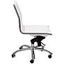 Kirk Low Back Armless White Office Chair