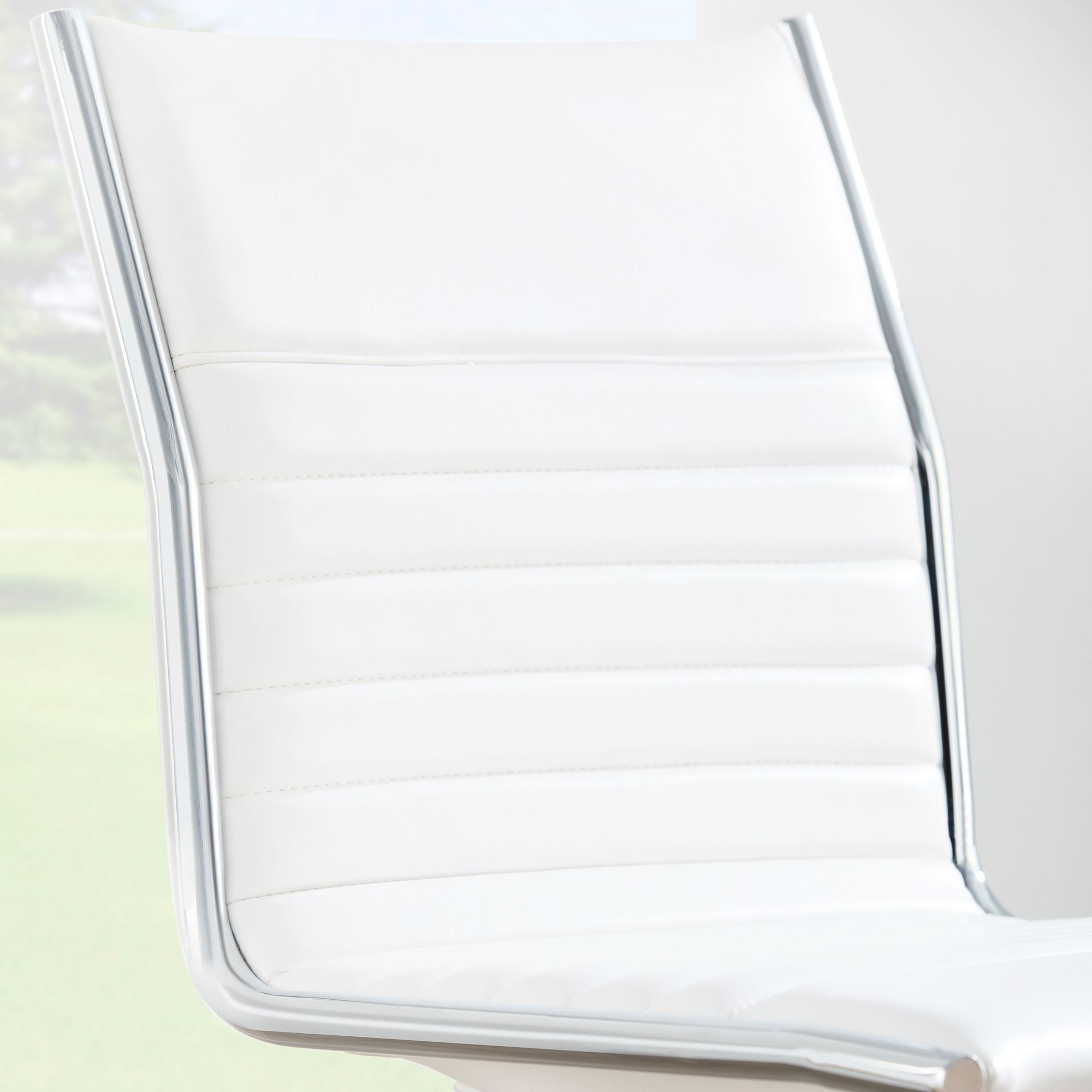 Image 6 Kirk Low Back Armless White Office Chair more views