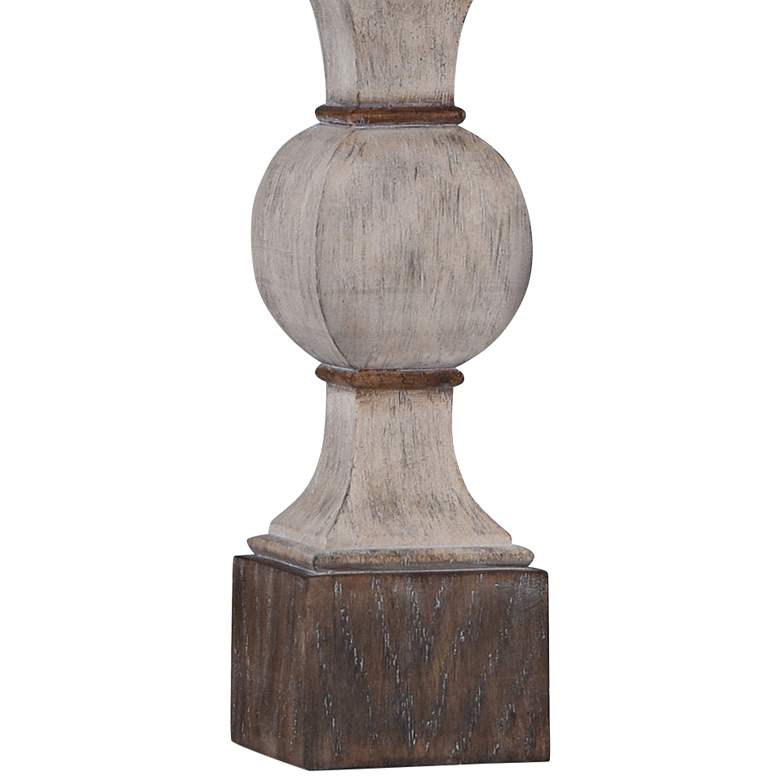Image 3 Kirkby Painted Beige and Brown Baluster Table Lamp more views