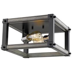 Kirkland by Z-Lite Ashen Barnboard 2 Light Flush Mount