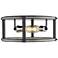 Kirkland by Z-Lite Ashen Barnboard 3 Light Flush Mount