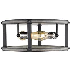 Kirkland by Z-Lite Ashen Barnboard 3 Light Flush Mount