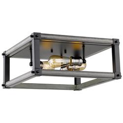 Kirkland by Z-Lite Ashen Barnboard 3 Light Flush Mount