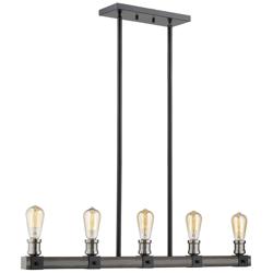 Kirkland by Z-Lite Ashen Barnboard 5 Light Island Pendant