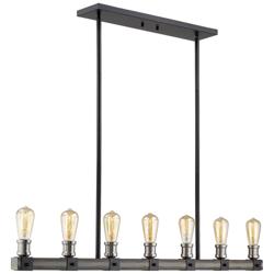 Kirkland by Z-Lite Ashen Barnboard 7 Light Island Pendant