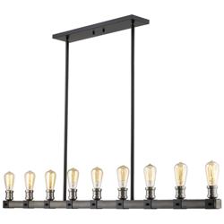 Kirkland by Z-Lite Ashen Barnboard 9 Light Island Pendant