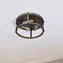 1_Kirkland by Z-Lite Rustic Mahogany 3 Light Flush Mount