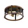 5_Kirkland by Z-Lite Rustic Mahogany 3 Light Flush Mount more views