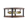 6_Kirkland by Z-Lite Rustic Mahogany 3 Light Flush Mount more views