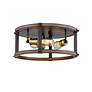 7_Kirkland by Z-Lite Rustic Mahogany 3 Light Flush Mount more views