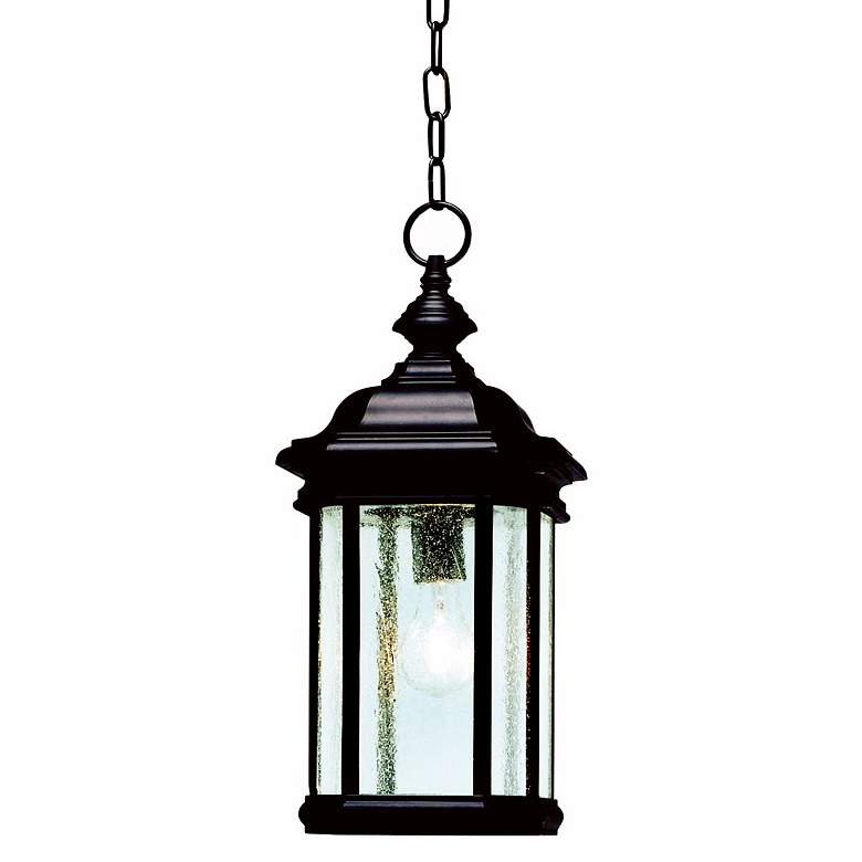 Image 1 Kirkwood Black Finish 18" High Outdoor Hanging Light