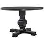 Kirsten 47 1/4" Wide Black Wood Round Dining Pedestal Table