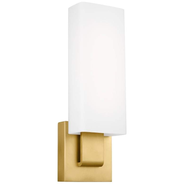 Image 1 Kisdon 16 1/4" High Natural Brass LED Wall Sconce