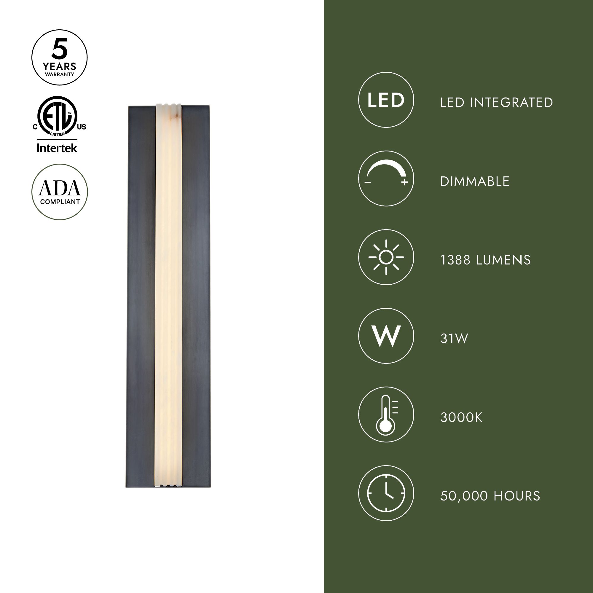 Image 4 Kismet 23" High Urban Bronze LED Wall Sconce more views
