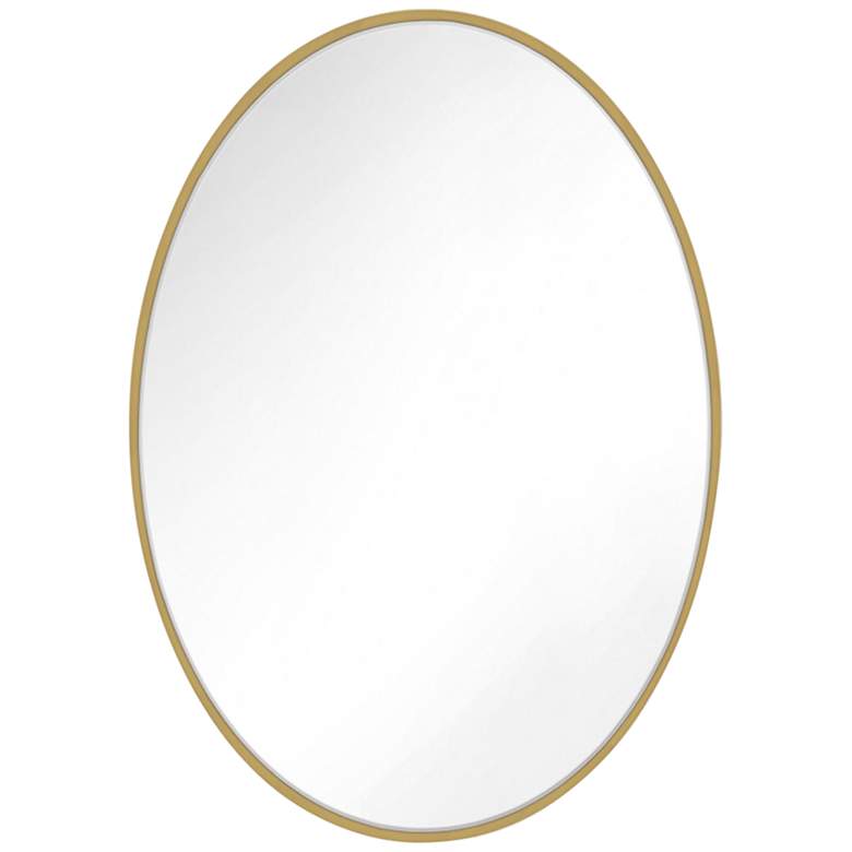 Image 1 Kit Burnished Brass 24 inch x 36 inch Oval Wall Mirror
