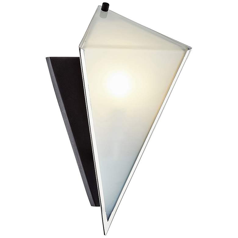 Image 1 Kite 13" High Carbide Black and Polished Nickel Wall Sconce